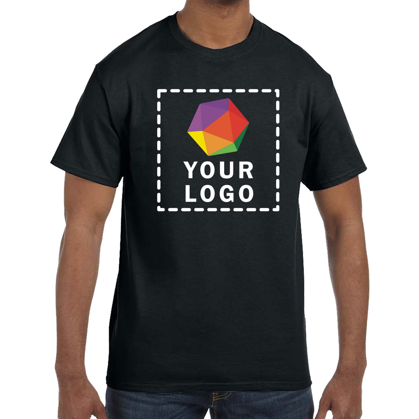 Jerzees® Dri-Power® 50/50 Cotton/Poly Custom Printed T-Shirt. 29M