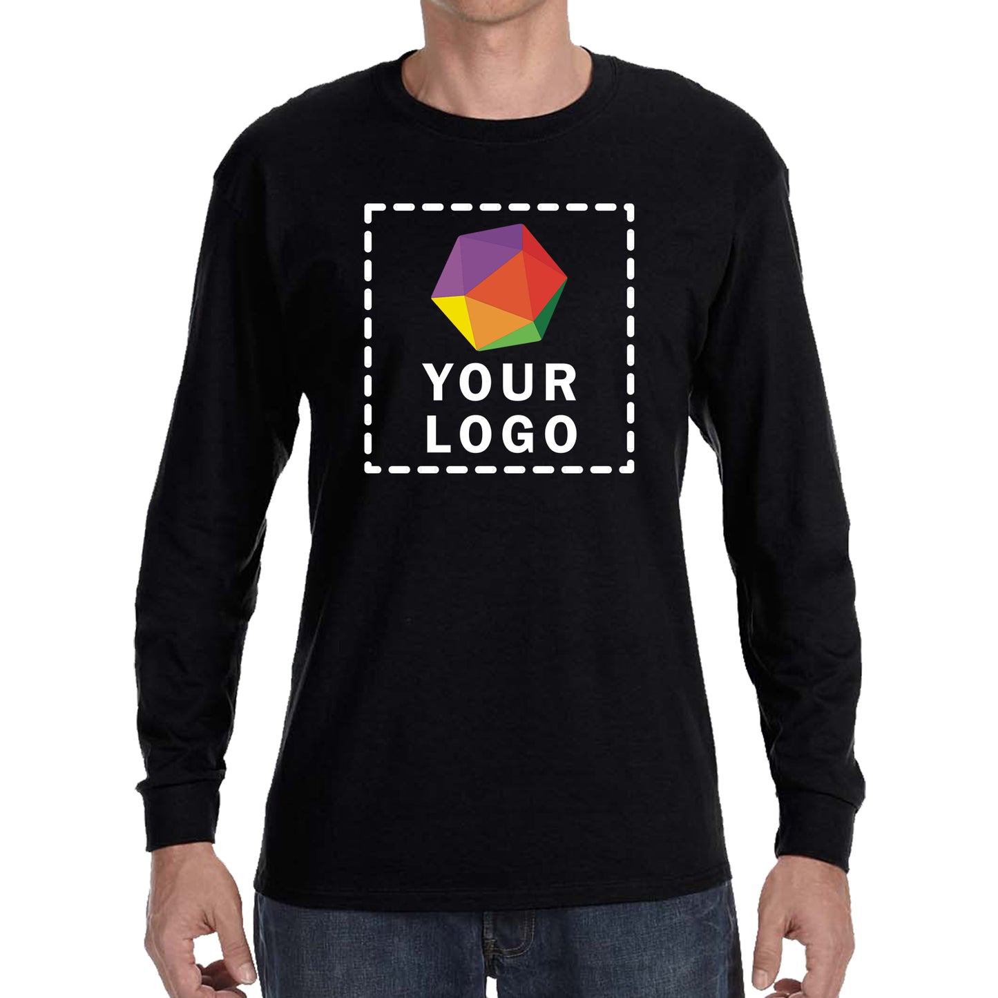 Gildan Custom Printed Adult Heavy Cotton™ Long-Sleeve T-Shirt - G5400