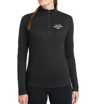 Sport-Tek® Custom Embroidered Women's PosiCharge® Tri-Blend Wicking 1/4-Zip Pullover  -  LST407