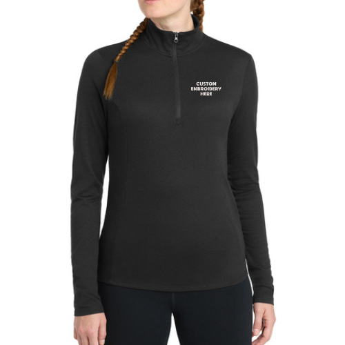Sport-Tek® Custom Embroidered Women's PosiCharge® Tri-Blend Wicking 1/4-Zip Pullover  -  LST407