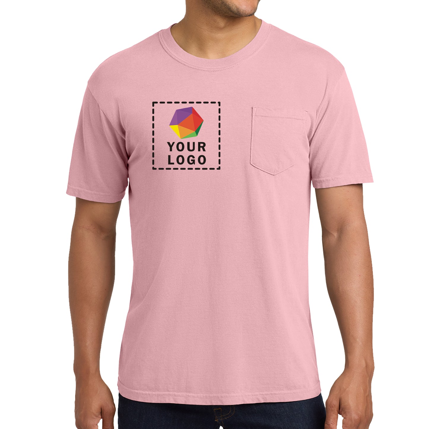 Comfort Colors® Custom Printed Heavyweight Ring Spun Pocket Tee - 6030