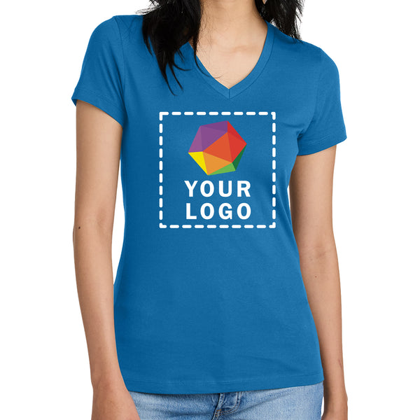District® Custom Printed Women’s Perfect Weight ® V-Neck Tee - DM1170L