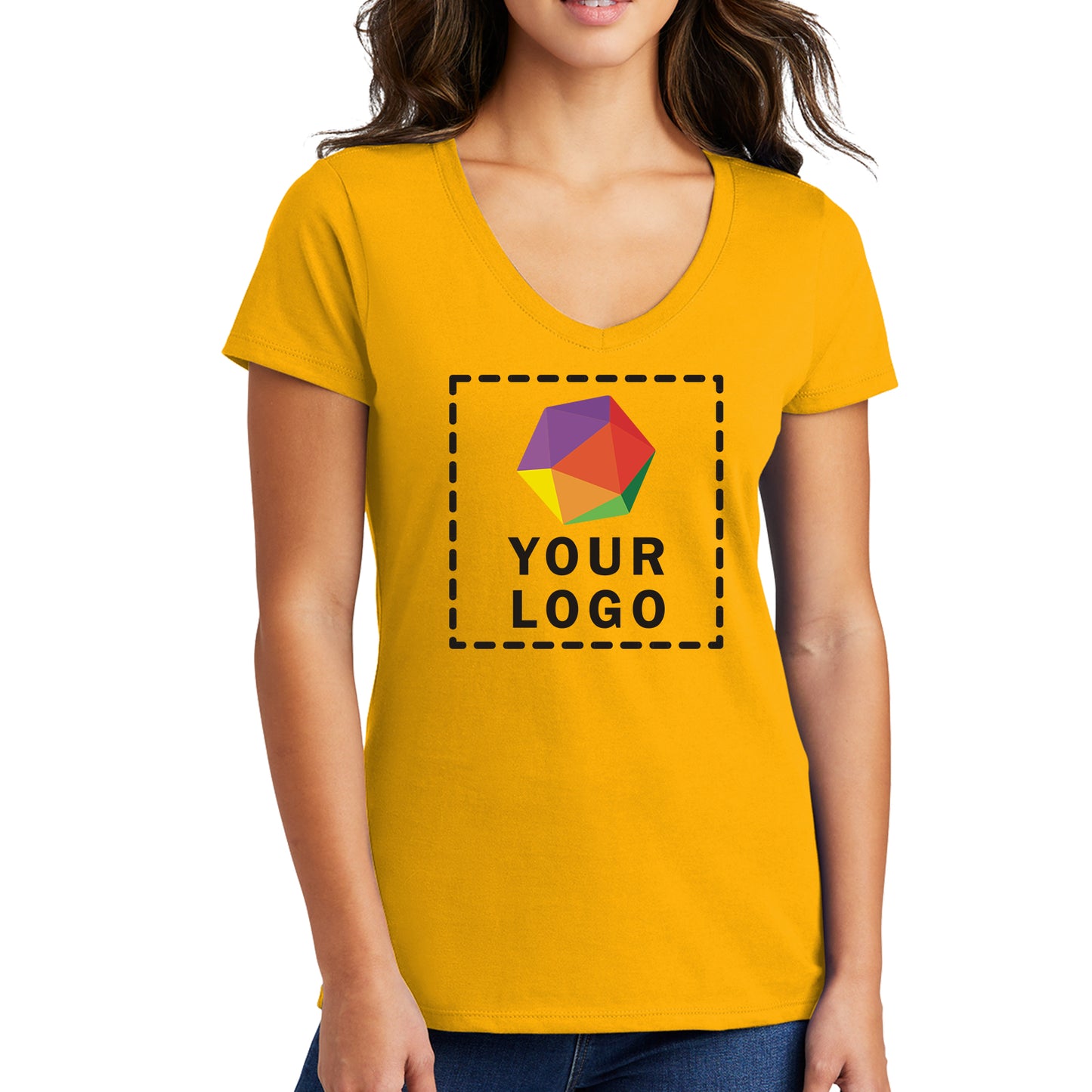 Port & Company® Custom Printed Women's Fan Favorite™ V-Neck Tee - LPC450V