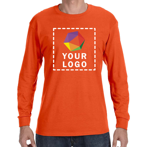 Jerzees® Dri-Power® 50/50 Cotton/Poly Custom Printed Long Sleeve T-Shirt. 29LS