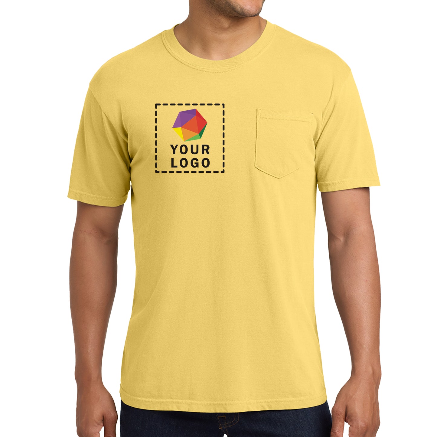 Comfort Colors® Custom Printed Heavyweight Ring Spun Pocket Tee - 6030