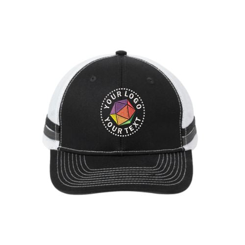 Port Authority ® Custom Embroidered Two-Stripe Snapback Trucker Cap - C113