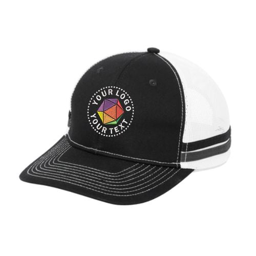 Port Authority ® Custom Embroidered Two-Stripe Snapback Trucker Cap - C113