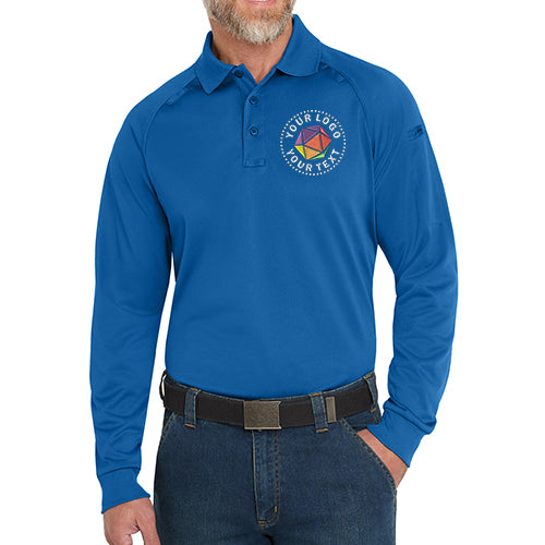 CornerStone® Custom Embroidered Select Long Sleeve Snag-Proof Tactical Polo - CS410LS