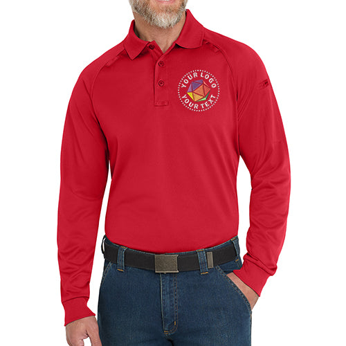 CornerStone® Custom Embroidered Select Long Sleeve Snag-Proof Tactical Polo - CS410LS