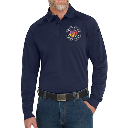 CornerStone® Custom Embroidered Select Long Sleeve Snag-Proof Tactical Polo - CS410LS