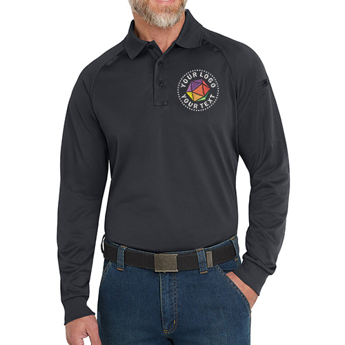 CornerStone® Custom Embroidered Select Long Sleeve Snag-Proof Tactical Polo - CS410LS
