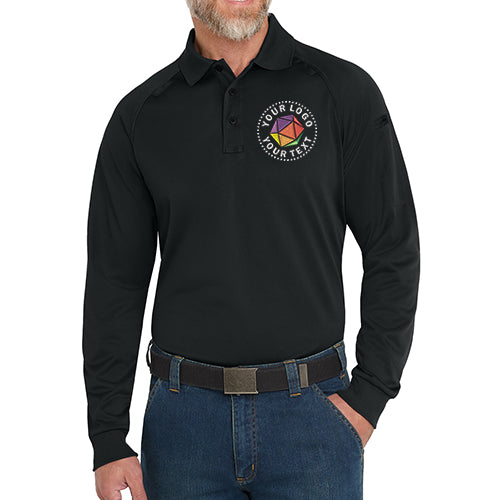 CornerStone® Custom Embroidered Select Long Sleeve Snag-Proof Tactical Polo - CS410LS
