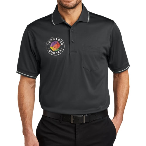 CornerStone® Custom Embroidered Select Snag-Proof Tipped Pocket Polo - CS415