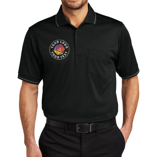 CornerStone® Custom Embroidered Select Snag-Proof Tipped Pocket Polo - CS415