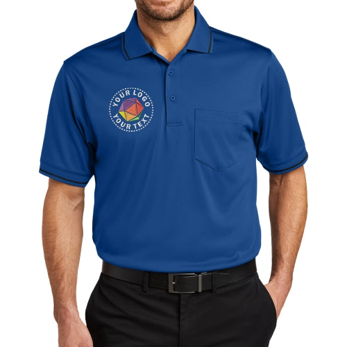 CornerStone® Custom Embroidered Select Snag-Proof Tipped Pocket Polo - CS415