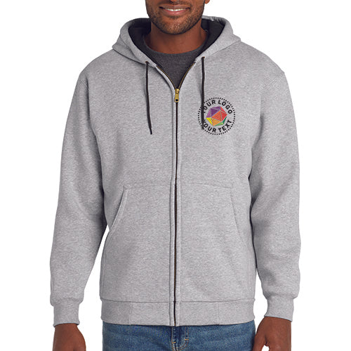 CornerStone® Custom Embroidered Heavyweight Full-Zip Hooded Sweatshirt with Thermal Lining - CS620