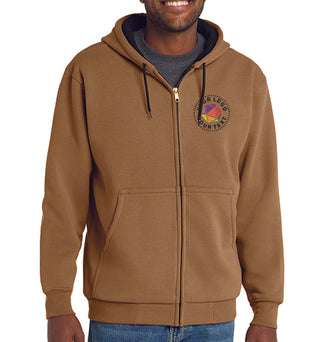 CornerStone® Custom Embroidered Heavyweight Full-Zip Hooded Sweatshirt with Thermal Lining - CS620