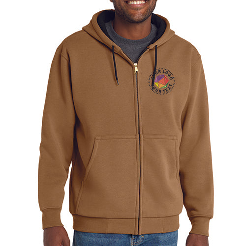 CornerStone® Custom Embroidered Heavyweight Full-Zip Hooded Sweatshirt with Thermal Lining - CS620