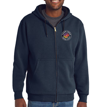 CornerStone® Custom Embroidered Heavyweight Full-Zip Hooded Sweatshirt with Thermal Lining - CS620