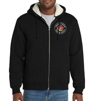 CornerStone® Custom Embroidered Heavyweight Sherpa-Lined Hooded Fleece Jacket - CS625