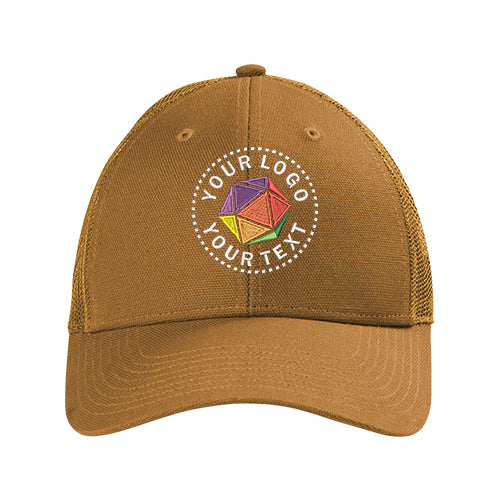 CornerStone® Custom Embroidered Canvas Mesh Back Cap - CS811
