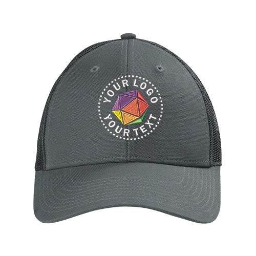 CornerStone® Custom Embroidered Canvas Mesh Back Cap - CS811