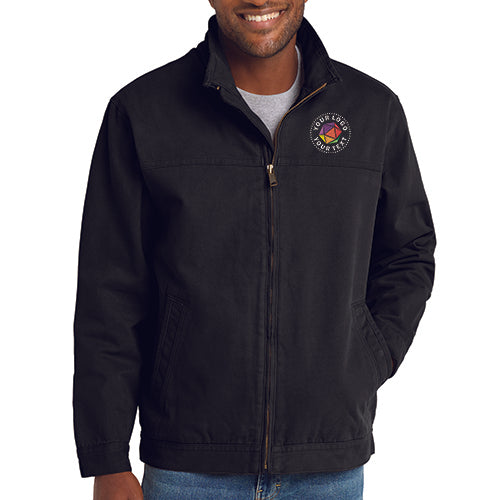 CornerStone® Custom Embroidered Washed Duck Cloth Flannel-Lined Work Jacket - CSJ40