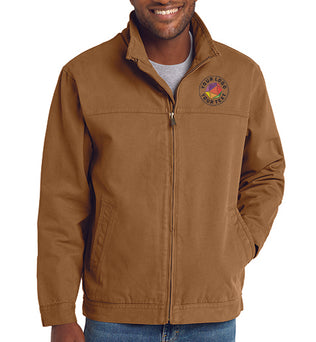 CornerStone® Custom Embroidered Washed Duck Cloth Flannel-Lined Work Jacket - CSJ40