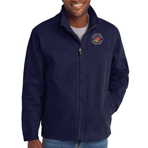 CornerStone® Custom Embroidered Washed Duck Cloth Flannel-Lined Work Jacket - CSJ40