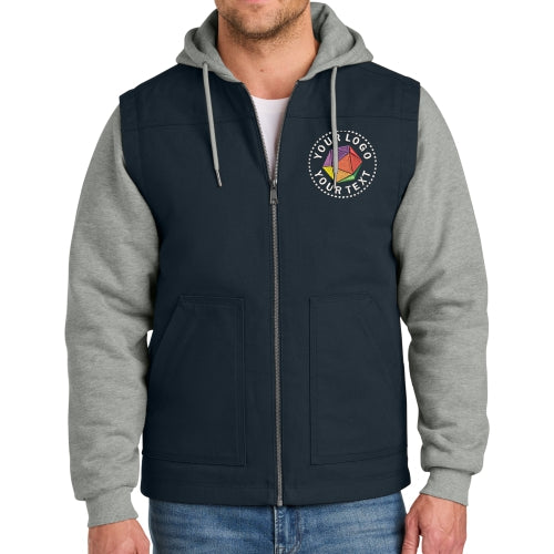 CornerStone® Custom Embroidered Duck Fleece Full-Zip Hooded Jacket - CSJ42