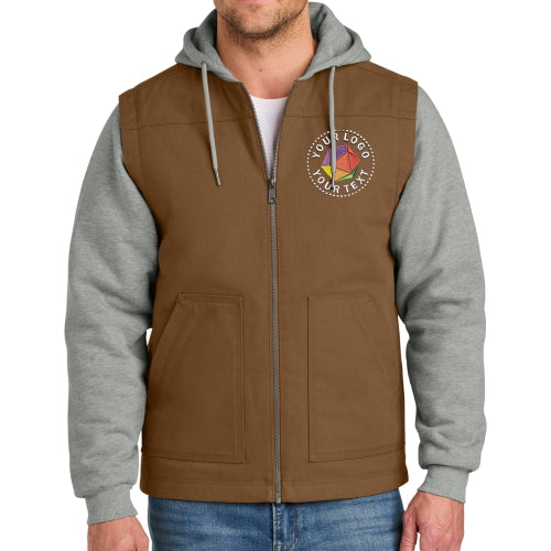CornerStone® Custom Embroidered Duck Fleece Full-Zip Hooded Jacket - CSJ42