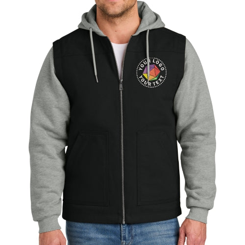 CornerStone® Custom Embroidered Duck Fleece Full-Zip Hooded Jacket - CSJ42