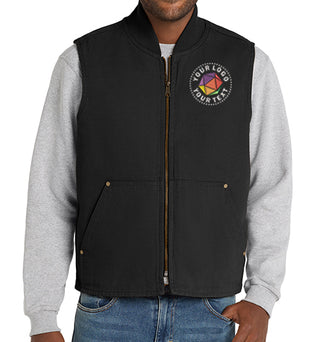 CornerStone® Custom Embroidered Washed Duck Cloth Vest - CSV40