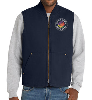 CornerStone® Custom Embroidered Washed Duck Cloth Vest - CSV40