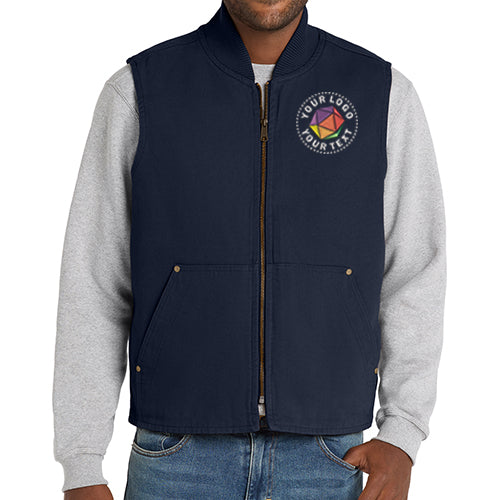 CornerStone® Custom Embroidered Washed Duck Cloth Vest - CSV40