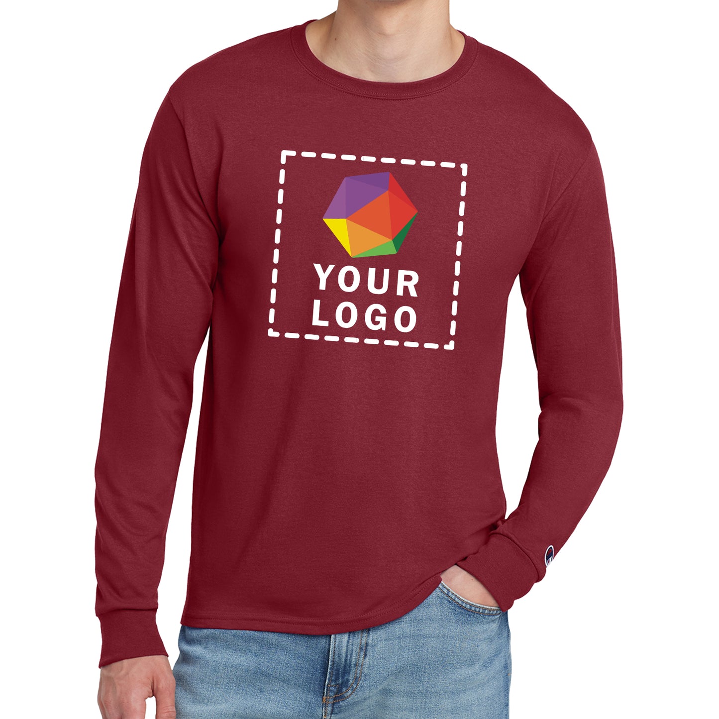 Champion ® Custom Printed Heritage 5.2-Oz. Jersey Long Sleeve Tee - CC8C