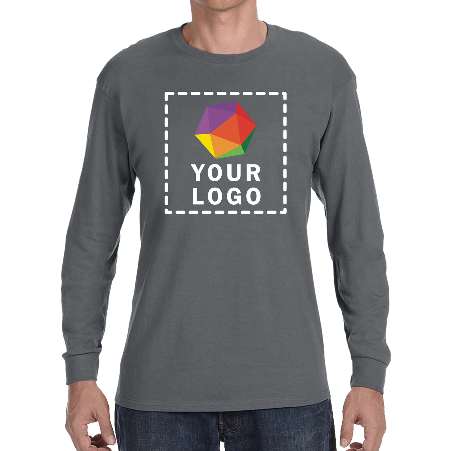 Gildan Custom Printed Adult Heavy Cotton™ Long-Sleeve T-Shirt - G5400