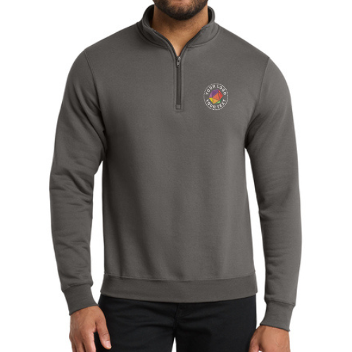 Port & Co™ Custom Embroidered Core Fleece 1/4-Zip Pullover Sweatshirt  -  PC78Q