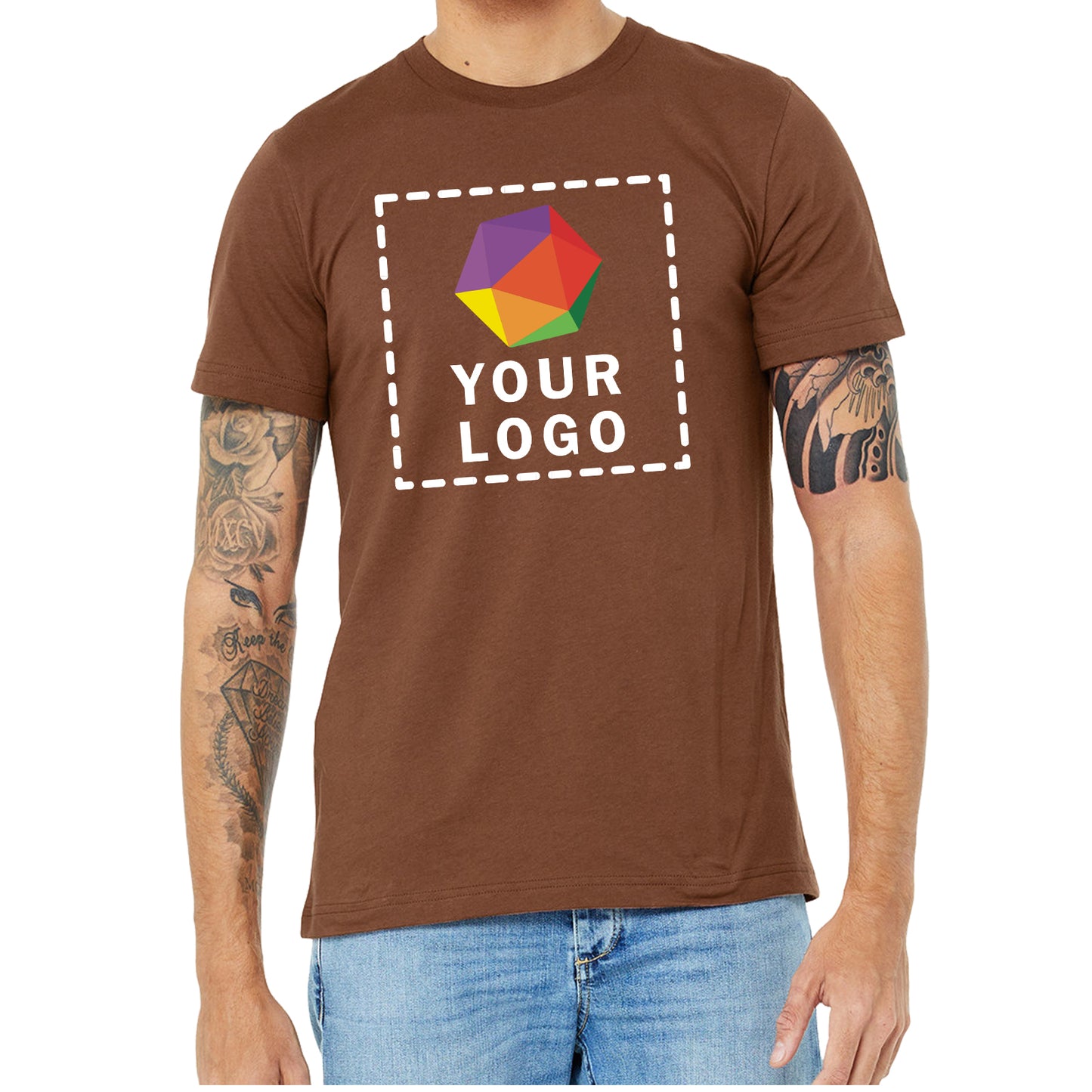 Bella + Canvas Custom Printed Unisex Jersey T-Shirt -3001C