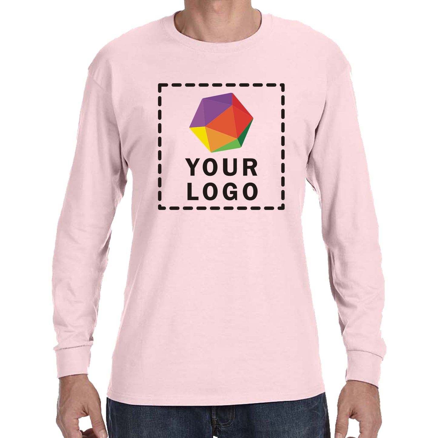 Jerzees® Dri-Power® 50/50 Cotton/Poly Custom Printed Long Sleeve T-Shirt. 29LS