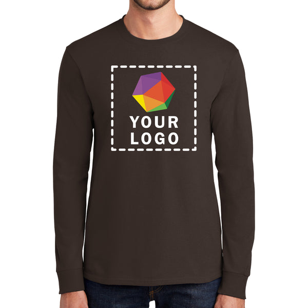 Port & Company® Custom Printed Long Sleeve Essential Tee - PC61LS