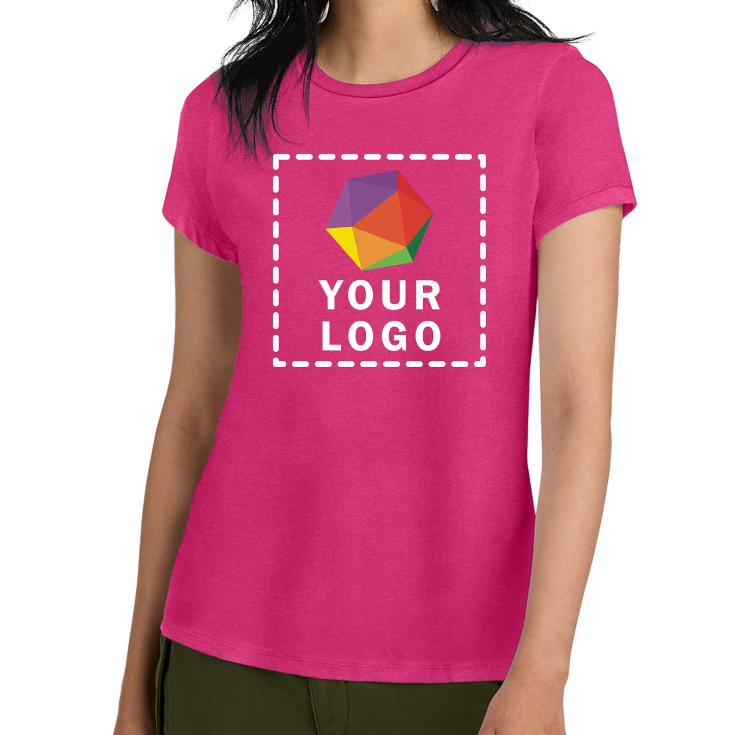 District® Custom Printed Women’s Perfect Weight ® Tee - DM104L