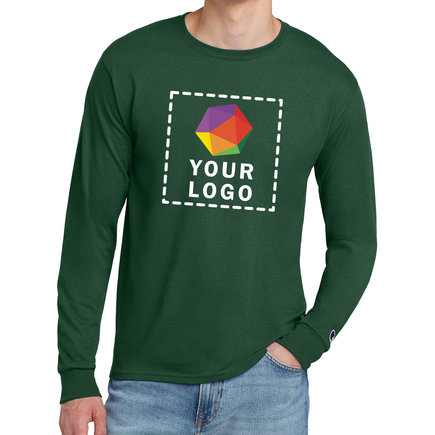 Champion ® Custom Printed Heritage 5.2-Oz. Jersey Long Sleeve Tee - CC8C