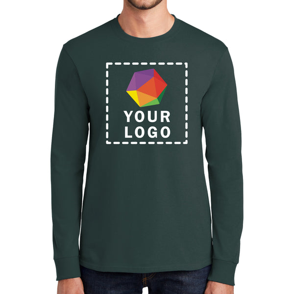 Port & Company® Custom Printed Long Sleeve Essential Tee - PC61LS