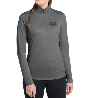 Sport-Tek® Custom Embroidered Women's PosiCharge® Tri-Blend Wicking 1/4-Zip Pullover  -  LST407