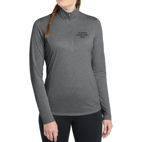 Sport-Tek® Custom Embroidered Women's PosiCharge® Tri-Blend Wicking 1/4-Zip Pullover  -  LST407