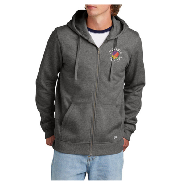 New Era® Custom Embroidered Comeback Fleece Full-Zip Hoodie - NEA551