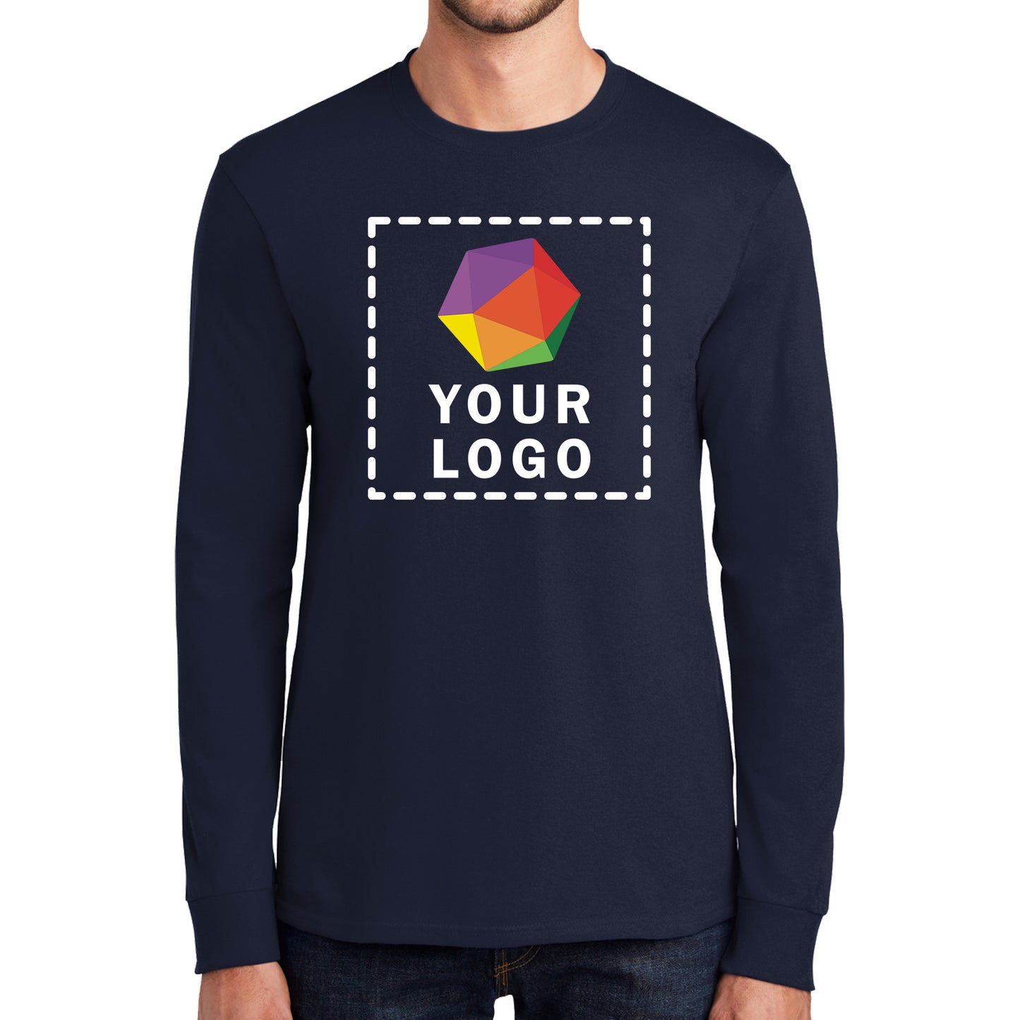 Port & Company® Custom Printed Long Sleeve Essential Tee - PC61LS