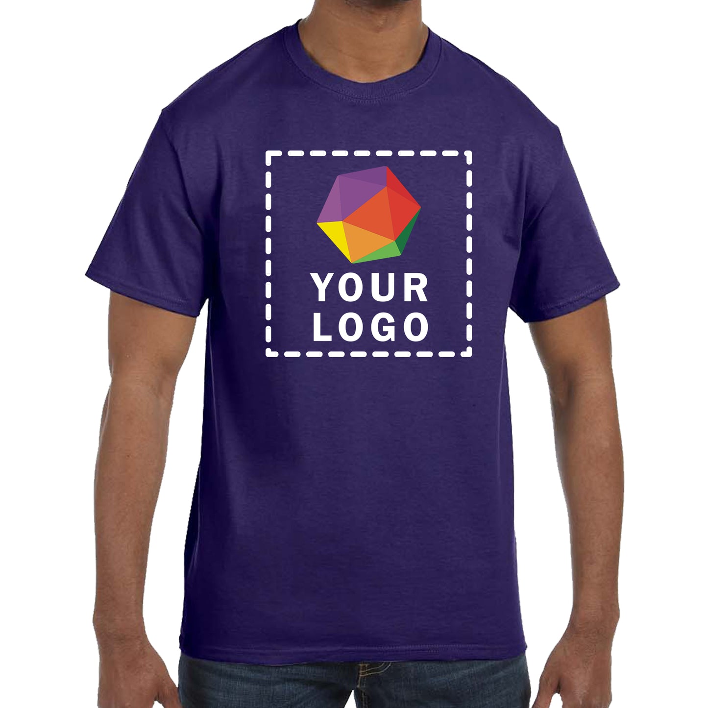 Jerzees® Dri-Power® 50/50 Cotton/Poly Custom Printed T-Shirt. 29M