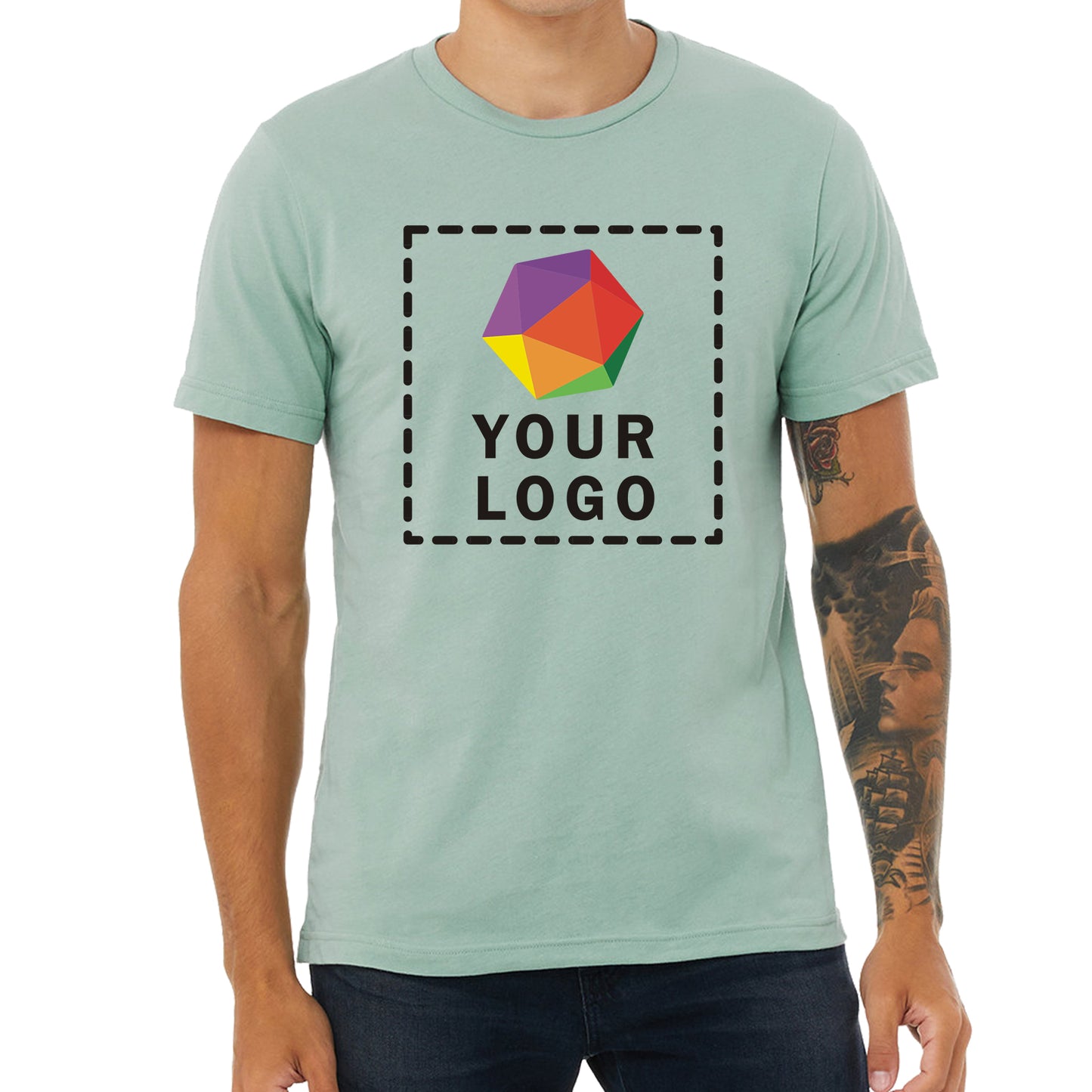 Bella + Canvas Custom Printed Unisex Jersey T-Shirt -3001C